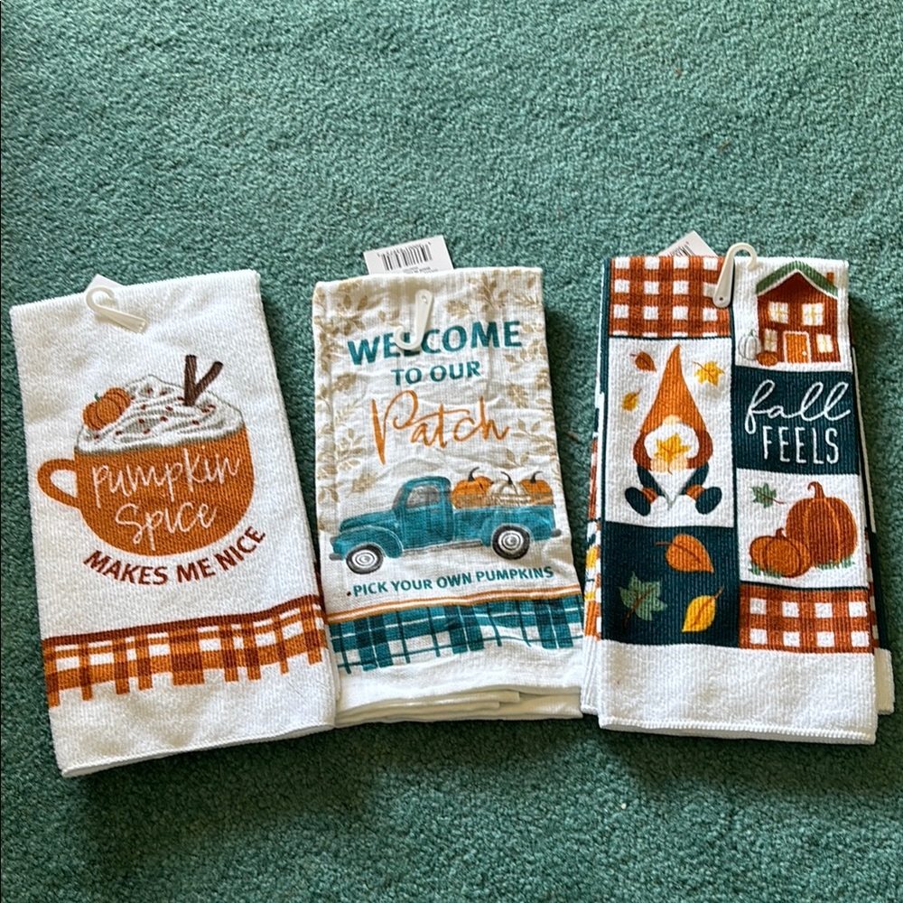 Festive Fall Kitchen Towels Set